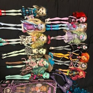 Monster High Doll Set - Red, Blue, Purple, Orange, Black